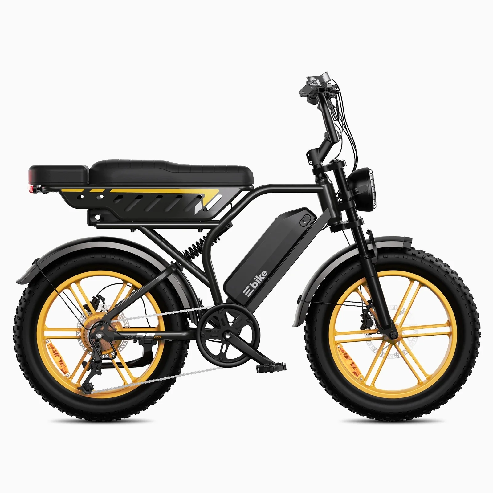 TST R9 Ultra Dual Battery Off-road E-bike Yellow - Attēls 4